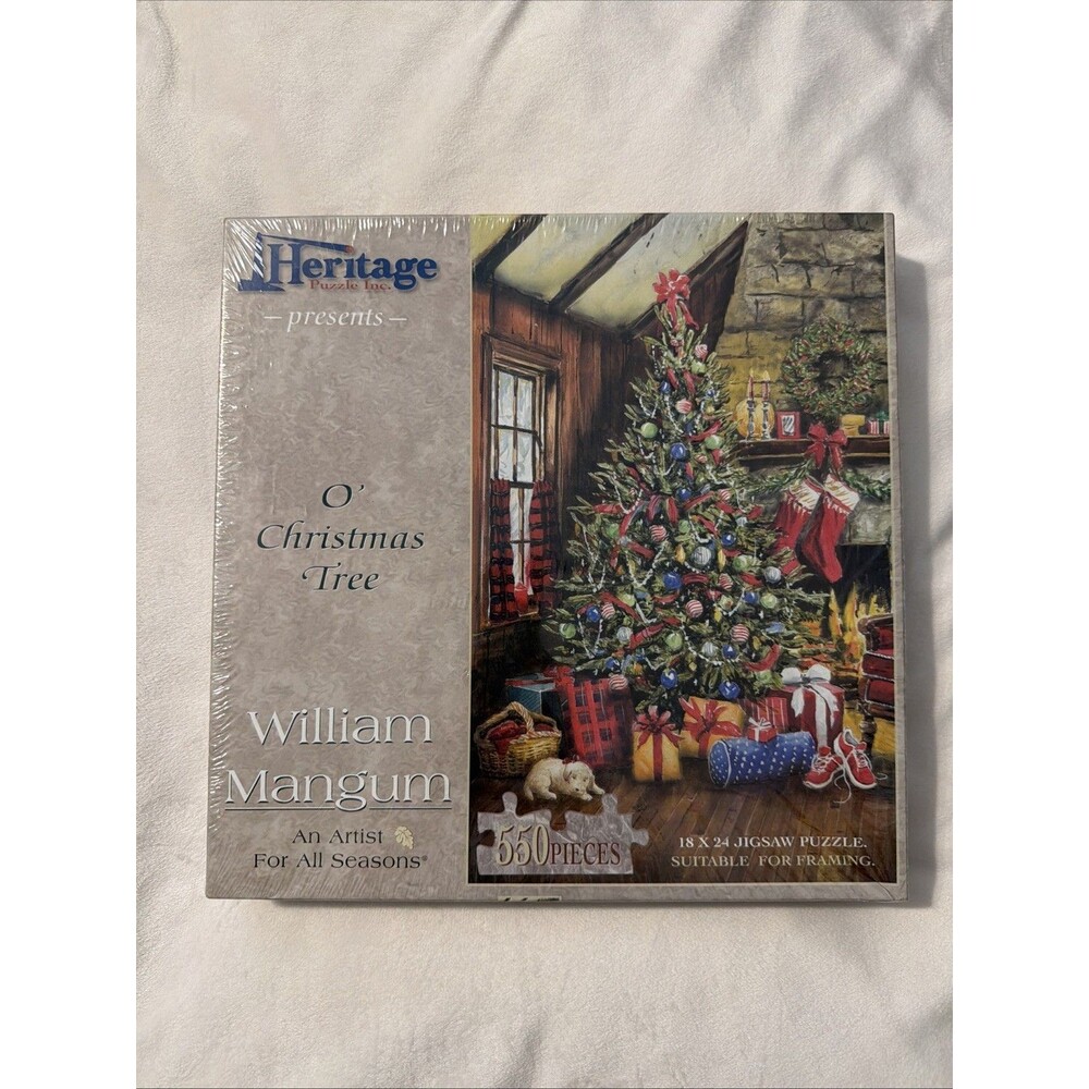 Heritage Jigsaw Puzzle William Mangum O Christmas Tree 550 Pcs 18x24 Holiday New